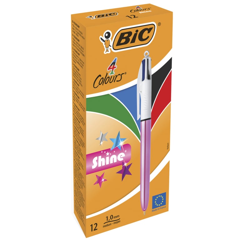 Ручка масляна Bic 4 in 1 Colours Shine Pink рожева (bc982875) - фото 2