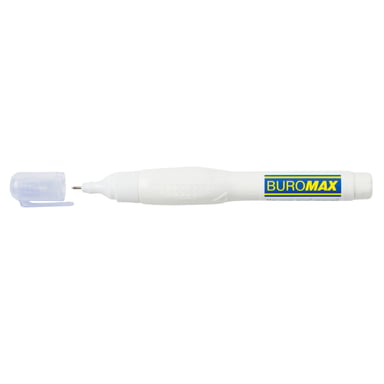 Коректор Buromax ручка 12 мл , спиртова основа, металевий наконечник (BM.1034) - фото 1