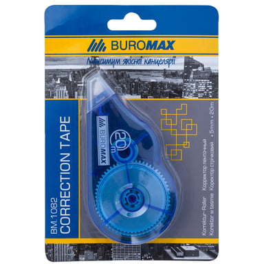 Коректор Buromax стрічковий 5 мм х 20 м, блістер (BM.1082) - фото 1