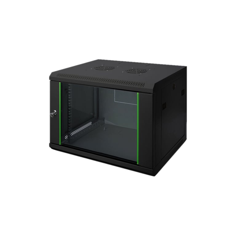 Шафа настінна Digitus Wall Mounting Dynamic Basic 19" 12U глибина 600, RAL 9005 (DN-1912-U-EC-SW) - фото 1