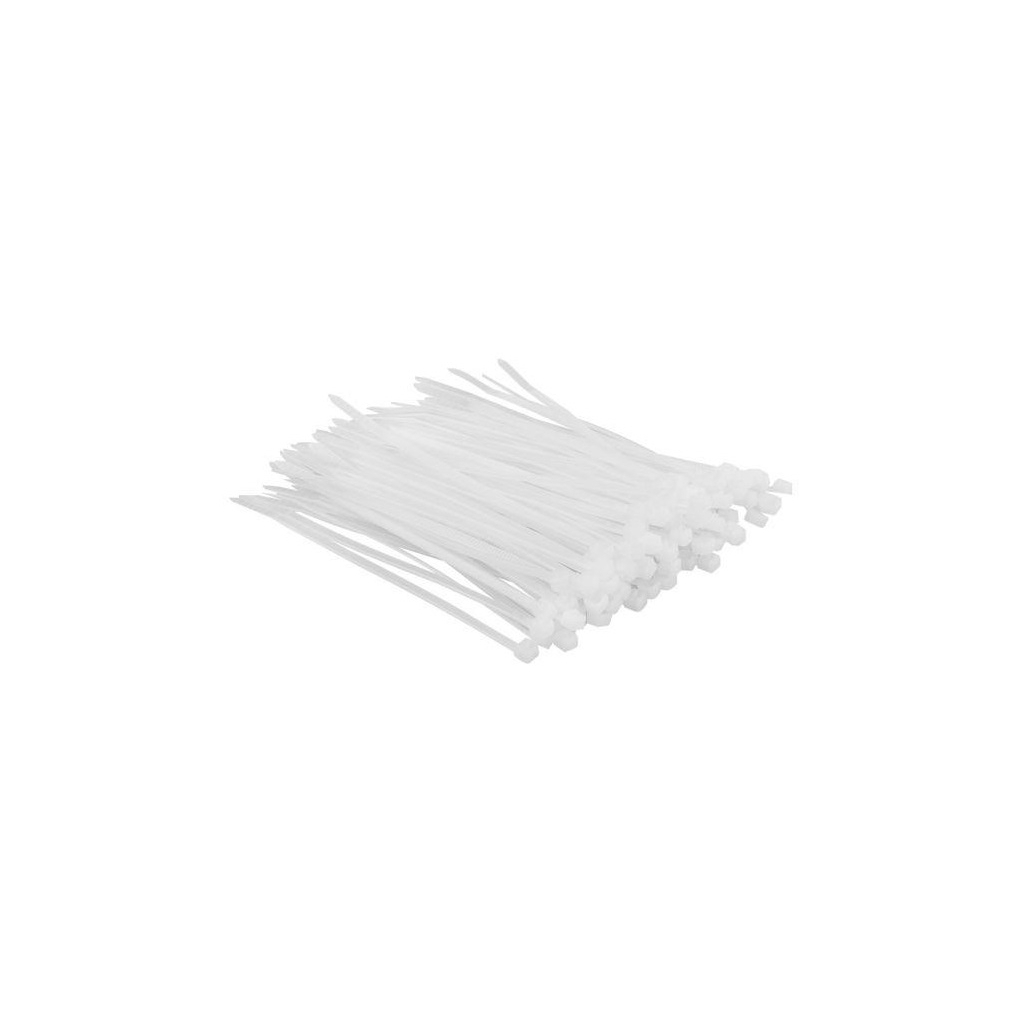 Стяжка Top Tools біла, 2.5x100 мм, пластик, 100 шт. (44E950) - фото 1 Стяжка Top Tools біла, 2.5x100 мм, пластик, 100 шт. (44E950) - фото 1