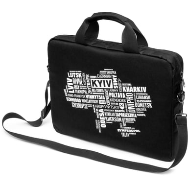 Сумка для ноутбука Vinga 14" NB1402 Black, white print (NB1402UWBK) - фото 1
