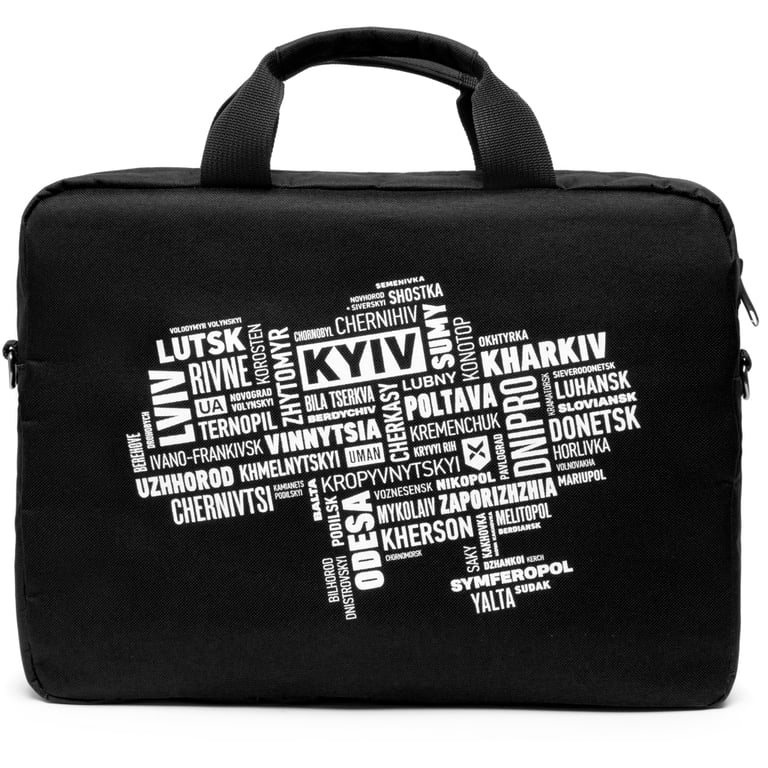 Сумка для ноутбука Vinga 14" NB1402 Black, white print (NB1402UWBK) - фото 2