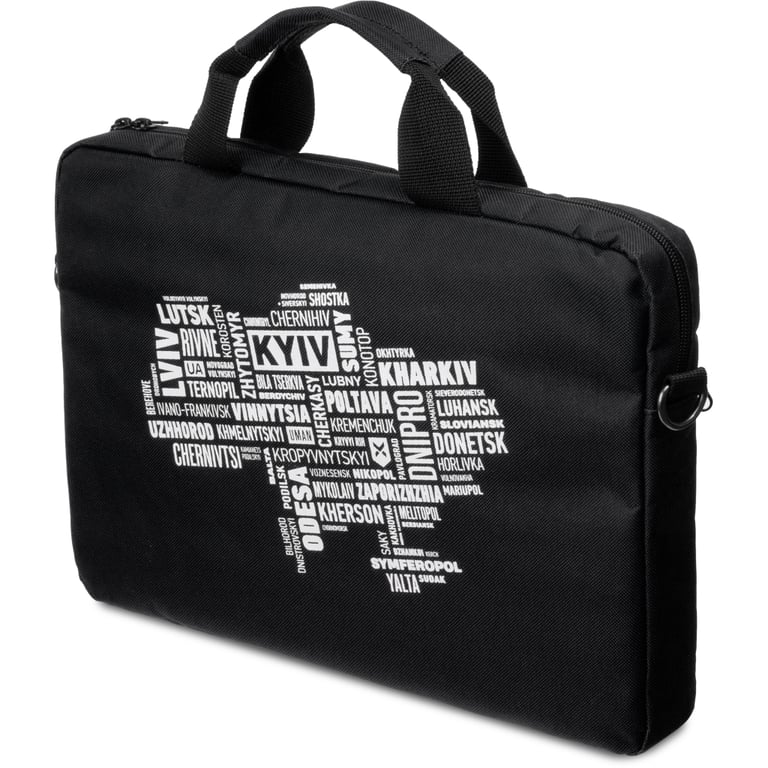 Сумка для ноутбука Vinga 15.6" NB1502 Black, white print (NB1502UWBK) - фото 1