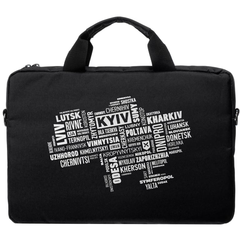 Сумка для ноутбука Vinga 15.6" NB1502 Black, white print (NB1502UWBK) - фото 4