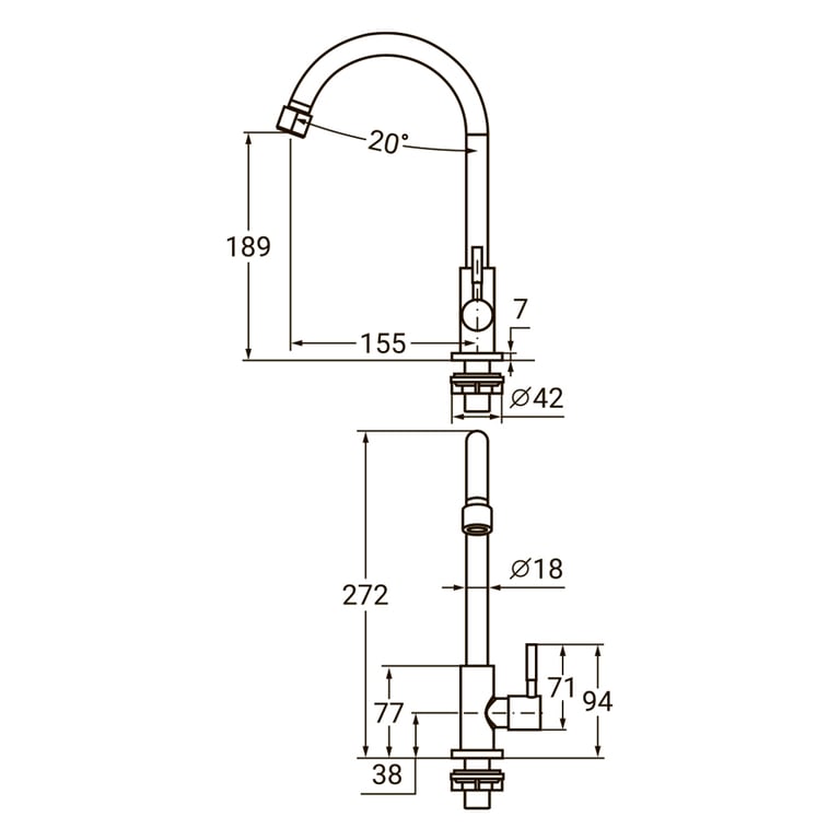 Змішувач AQUATICA KT-1G170P - фото 3