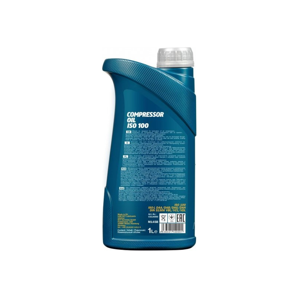 Компресорна олива Mannol Compressor Oil ISO 100 1л (MN2902-1) - фото 2 Компресорна олива Mannol Compressor Oil ISO 100 1л (MN2902-1) - фото 2