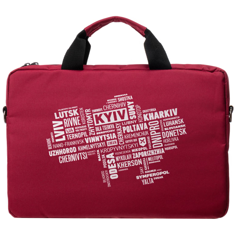 Сумка для ноутбука Vinga 15.6" NB1502 Burgundy, white print (NB1502UWBY) - фото 4