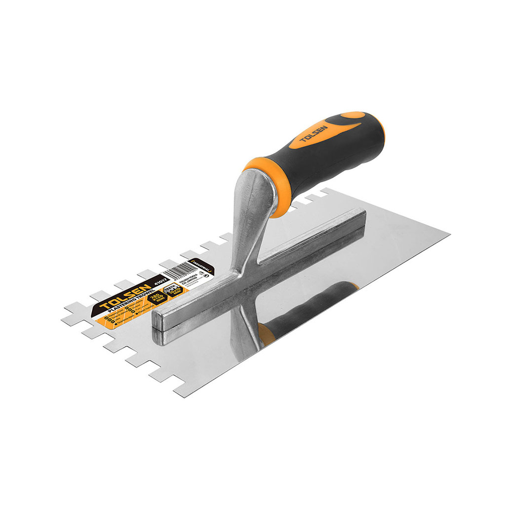 Затирка Tolsen нержавійка 280х120 мм зуб 10 мм Ерго ручка (41017) - фото 1