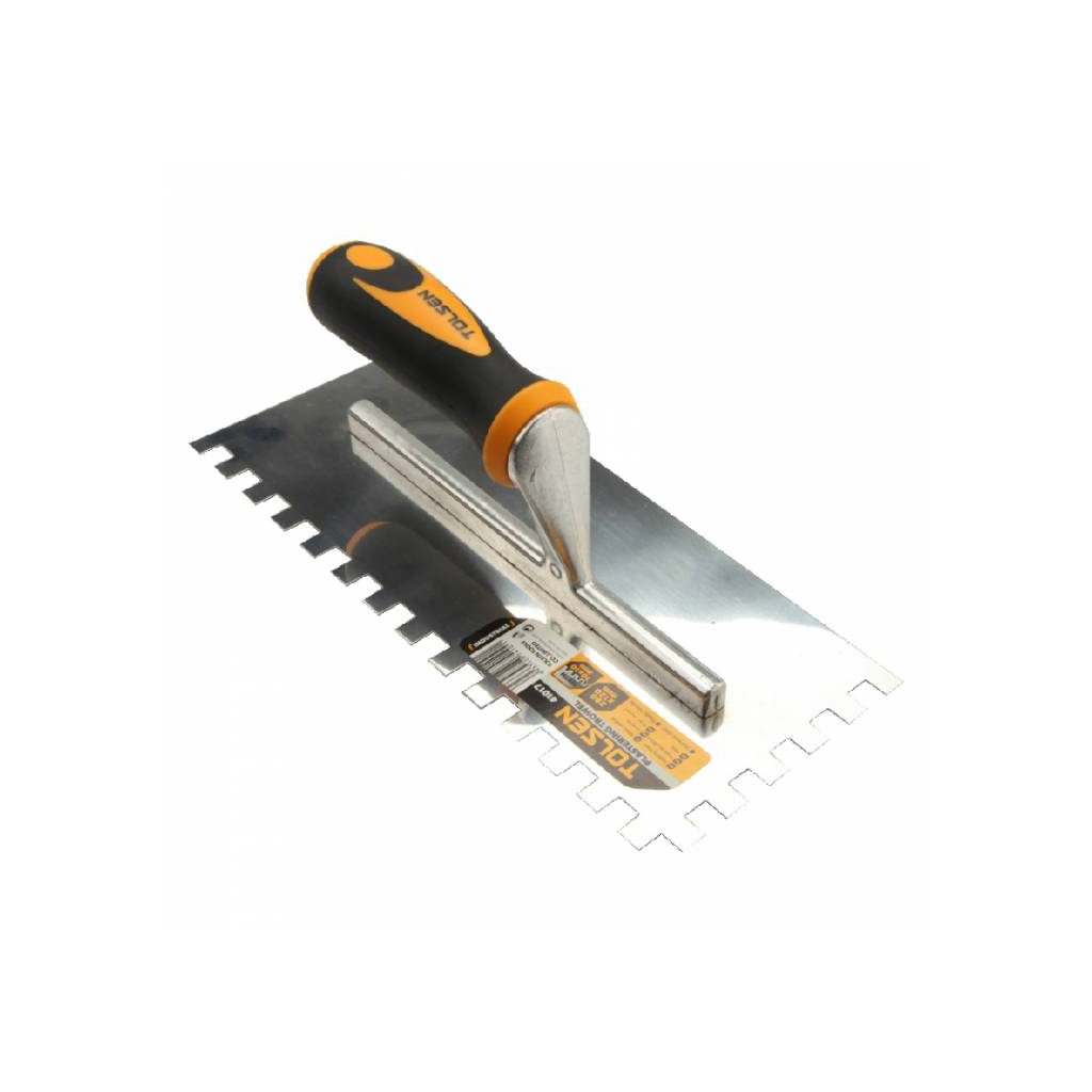 Затирка Tolsen нержавійка 280х120 мм зуб 10 мм Ерго ручка (41017) - фото 2 Затирка Tolsen нержавійка 280х120 мм зуб 10 мм Ерго ручка (41017) - фото 2