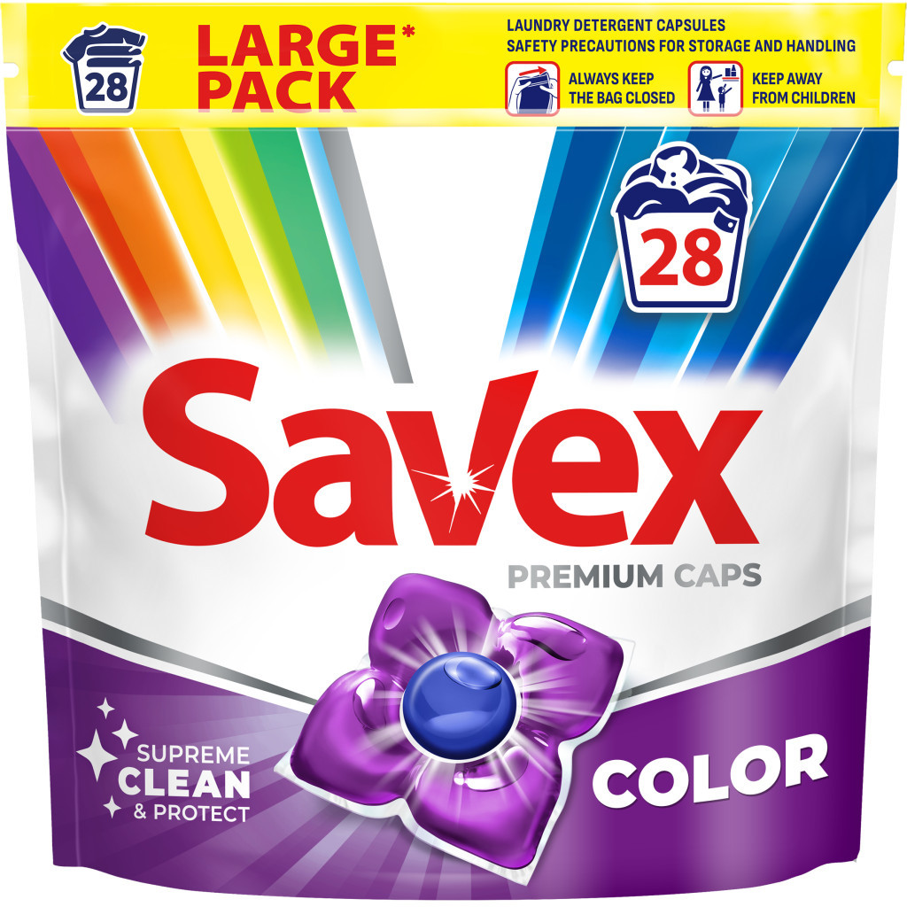 Капсули для прання Savex Premium Caps Color 28 шт. (3800024046889) Капсули для прання Savex Premium Caps Color 28 шт. (3800024046889)