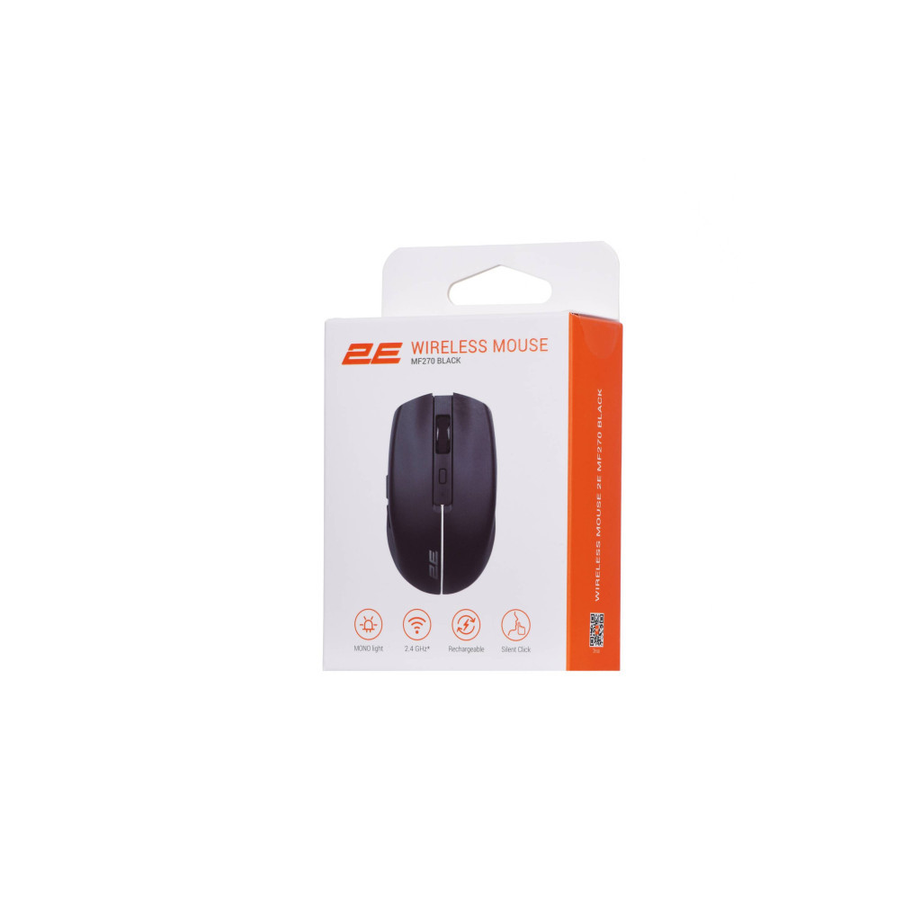 Мишка 2E MF270 Silent Rechargeable Wireless Black (2E-MF270WBK.) - фото 2 Мишка 2E MF270 Silent Rechargeable Wireless Black (2E-MF270WBK.) - фото 2