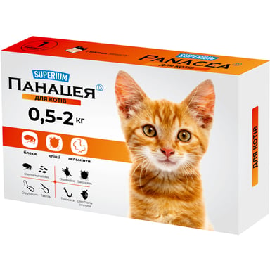 Таблетки для тварин Superium Панацея для котів 0.5-2 кг (4823089348766) - фото 1