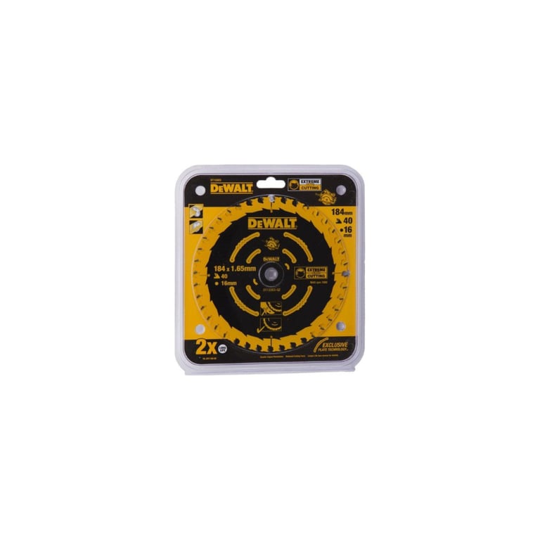 Диск пильний DeWALT EXTREME, 184 х 16 мм, 40 z, ATB, 18 град, універсальне застосування (DT10303) - фото 2
