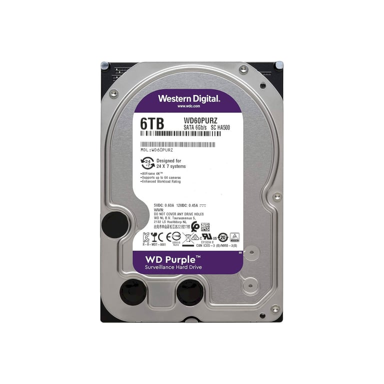 Жорсткий диск 3.5″ 6TB WD (WD64PURZ)