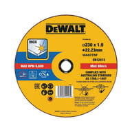 Круг відрізний DeWALT INOX, нержавіюча сталь/листовий метал, 230х1.9х22.23 мм (DT43909) - фото 1