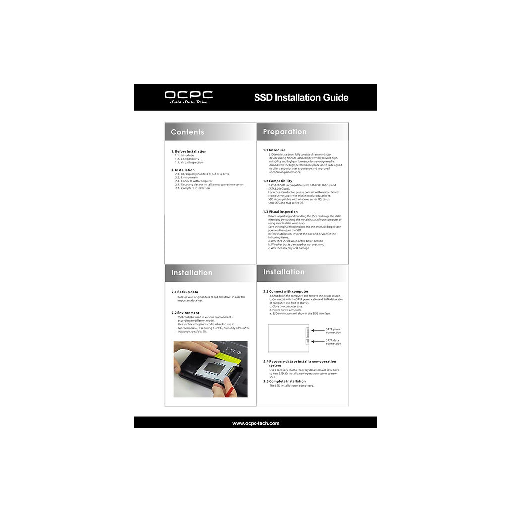 Накопичувач SSD 2.5" 512GB OCPC (SSD25S3T512GLT) - фото 3 Накопичувач SSD 2.5" 512GB OCPC (SSD25S3T512GLT) - фото 3