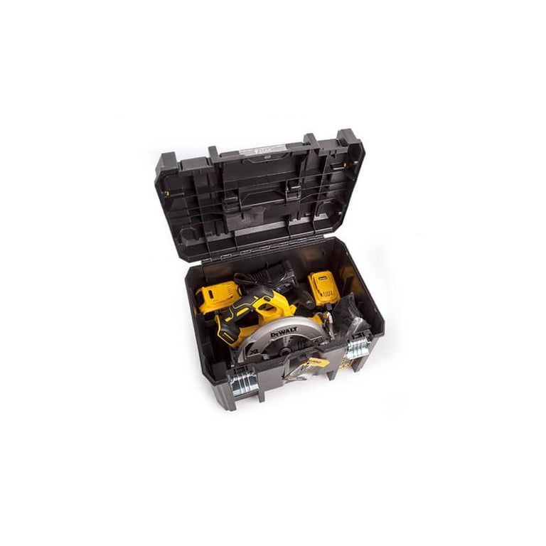 Дискова пила DeWALT 18В XR Li-Ion, диск 184х16 мм, 3.6 кг, 2x5Ah, кейс TSTAK (DCS570P2) - фото 3