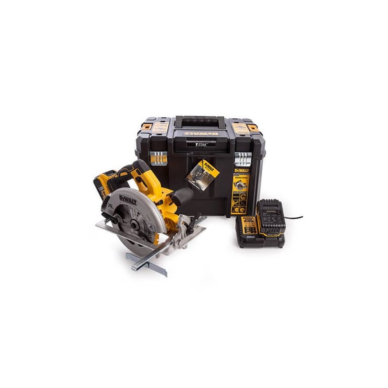 Дискова пила DeWALT 18В XR Li-Ion, диск 184х16 мм, 3.6 кг, 2x5Ah, кейс TSTAK (DCS570P2) - фото 4