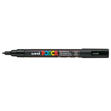 Художній маркер UNI Posca Black 0.9-1.3 мм (PC-3M.Black) - фото 1