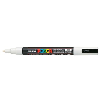 Художній маркер UNI Posca White 0.9-1.3 мм (PC-3M.White) - фото 1