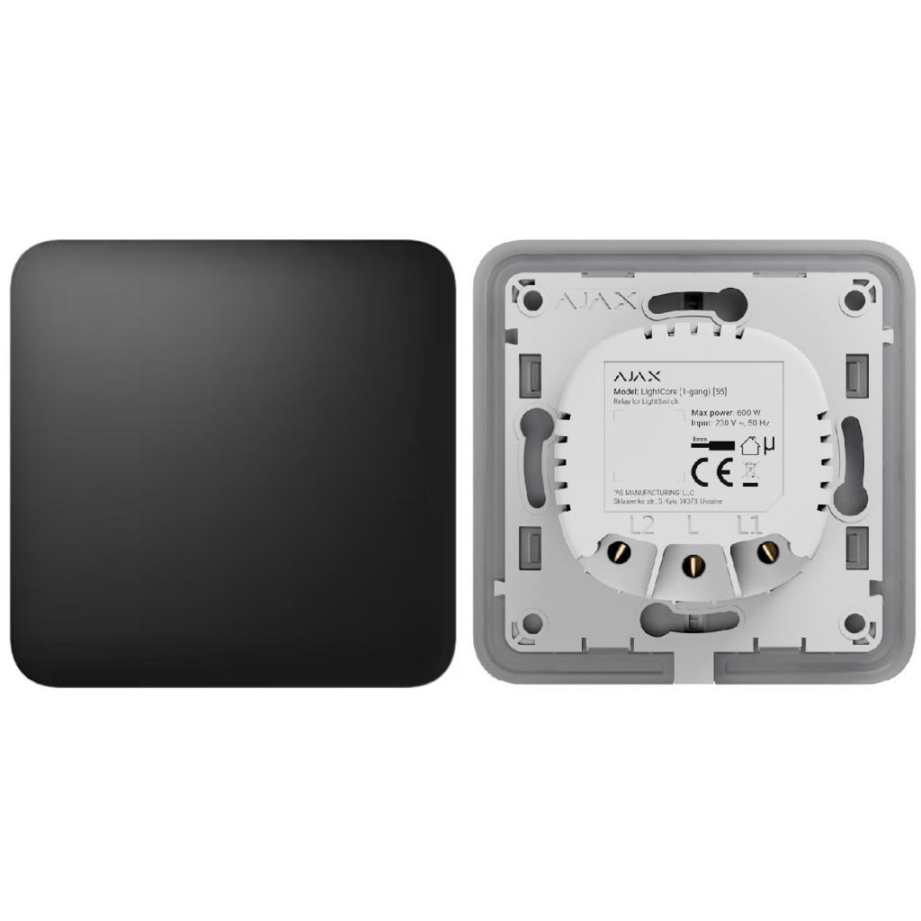 Розумний вимикач Ajax LightSwitch 1-gang чорна - фото 4 Розумний вимикач Ajax LightSwitch 1-gang чорна - фото 4