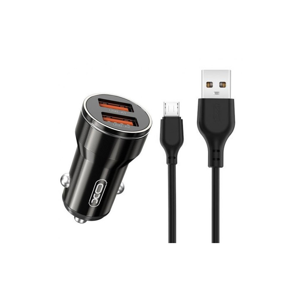 Зарядний пристрій XO CC48 Smart Metal 2USB + cable MicroUSB (XO-CC48m-BK) Зарядний пристрій XO CC48 Smart Metal 2USB + cable MicroUSB (XO-CC48m-BK)