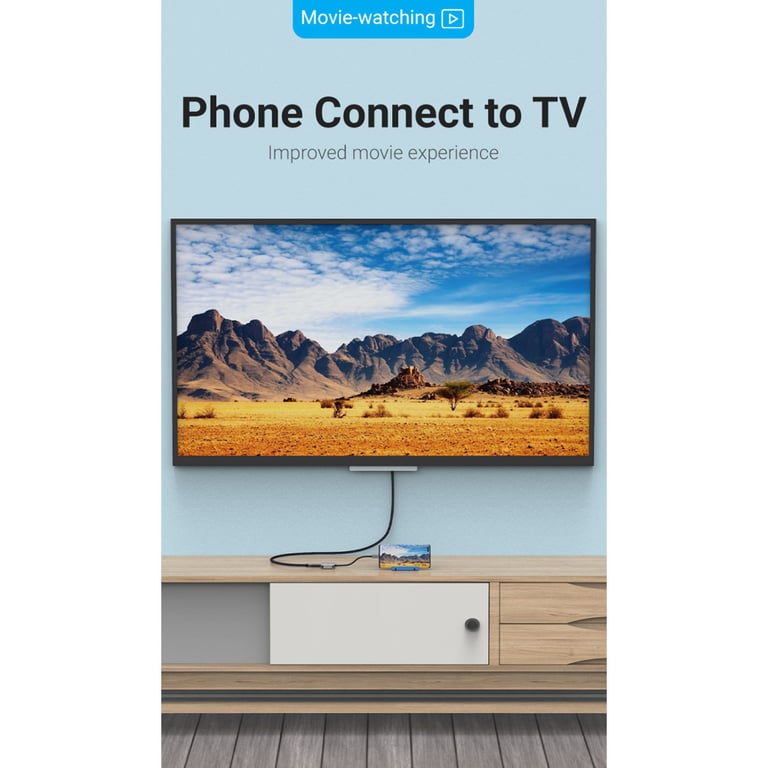 Перехідник USB3.1 Type-C to HDMI (F) 4K 30HZ 0.15m Vention (TDEHB) - фото 3