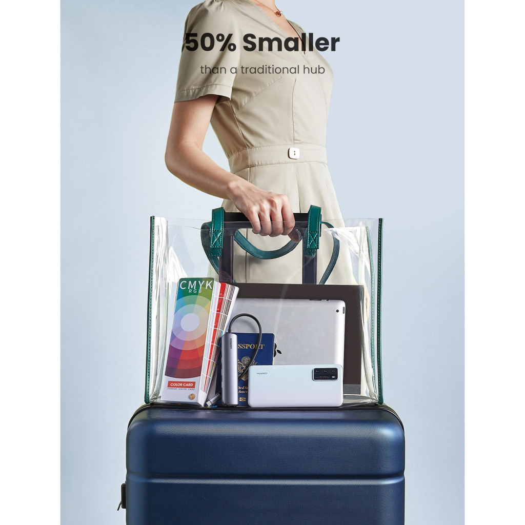 Концентратор Ugreen USB3.0 Type-C to HDMI 4K30Hz/USB 3.0x2/RJ45/PD CM418 (10919) - фото 7 Концентратор Ugreen USB3.0 Type-C to HDMI 4K30Hz/USB 3.0x2/RJ45/PD CM418 (10919) - фото 7