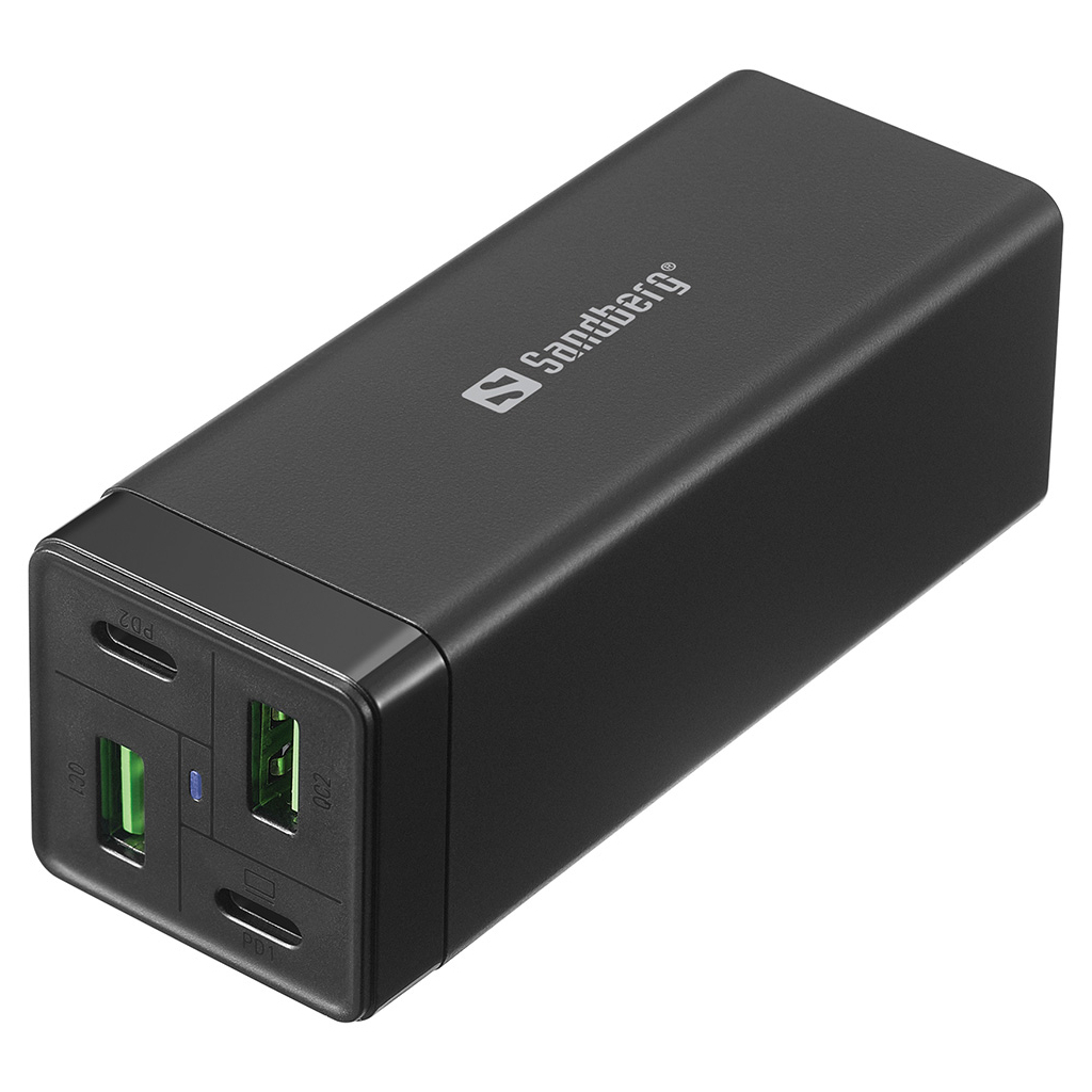 Зарядний пристрій Sandberg 4in1 2xUSB-C 2xUSB PD 65W QC 3.0 20W (441-45) - фото 1 Зарядний пристрій Sandberg 4in1 2xUSB-C 2xUSB PD 65W QC 3.0 20W (441-45) - фото 1