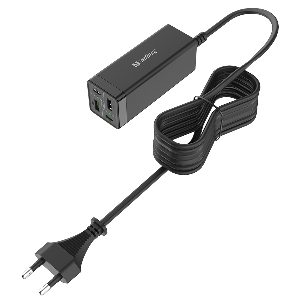 Зарядний пристрій Sandberg 4in1 2xUSB-C 2xUSB PD 65W QC 3.0 20W (441-45) - фото 4 Зарядний пристрій Sandberg 4in1 2xUSB-C 2xUSB PD 65W QC 3.0 20W (441-45) - фото 4