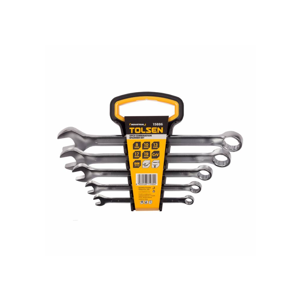 Ключ Tolsen комбінований 5 шт в чохлі 8-10-13-17-19 мм (15886) - фото 1 Ключ Tolsen комбінований 5 шт в чохлі 8-10-13-17-19 мм (15886) - фото 1
