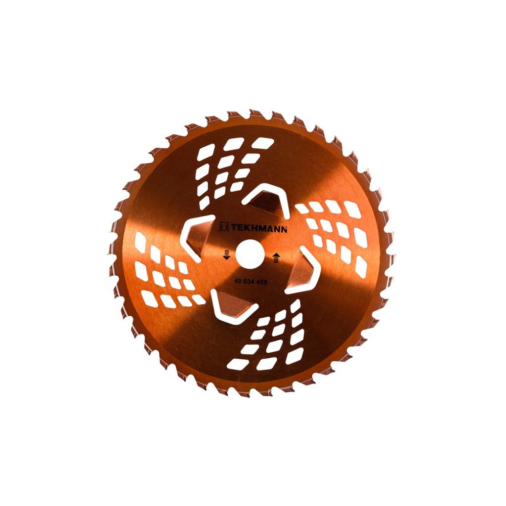 Ніж для тримера Tekhmann диск 255х25.4 мм 40 ТВС зубців, 4 підрізні лопасті (40034458) - фото 1 Ніж для тримера Tekhmann диск 255х25.4 мм 40 ТВС зубців, 4 підрізні лопасті (40034458) - фото 1