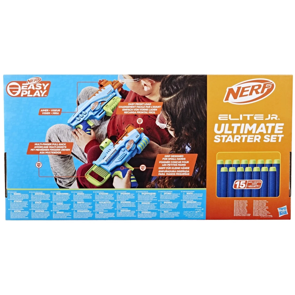 Іграшкова зброя Hasbro Nerf набір бластерів Elite junior Ultimate Starter (F6369) - фото 2 Іграшкова зброя Hasbro Nerf набір бластерів Elite junior Ultimate Starter (F6369) - фото 2