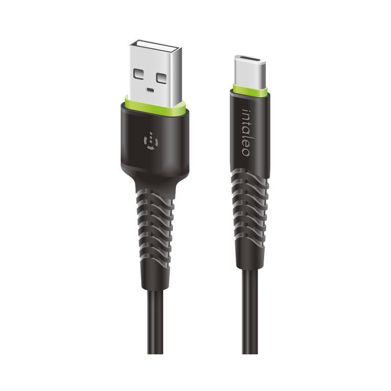 Дата кабель USB 2.0 AM to USB-C 2.0m CBFLEXT2 Black Intaleo (1283126521423) - фото 1