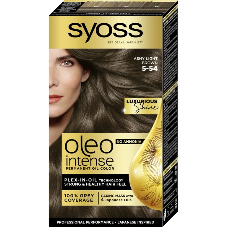 Фарба для волосся Syoss Oleo Intense 5-54 Холодний Світло-Каштановий 115 мл (9000101705201) - фото 1