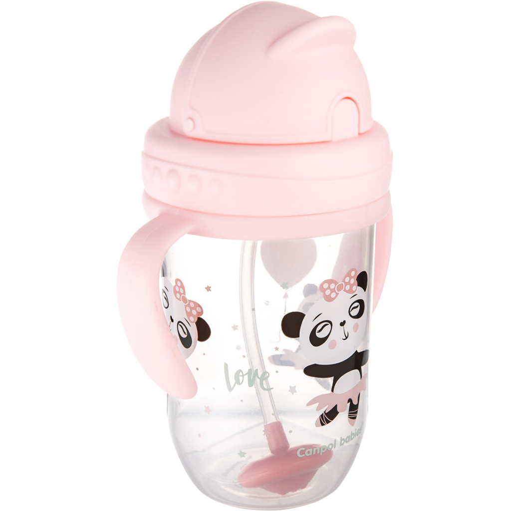 Поїльник-непроливайка Canpol babies Exotic Animals з трубочкою і обтяжувачем 270 мл Рожева (56/606_pin) - фото 3 Поїльник-непроливайка Canpol babies Exotic Animals з трубочкою і обтяжувачем 270 мл Рожева (56/606_pin) - фото 3