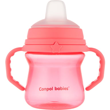 Поїльник-непроливайка Canpol babies з силіконовим носиком FirstCup 150 мл Рожева (56/614_pin) - фото 1