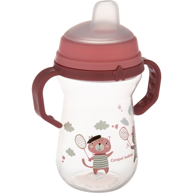 Поїльник-непроливайка Canpol babies Bonjour Paris з силіконовим носиком FirstCup 250 мл Рожева (56/613_pin) - фото 2