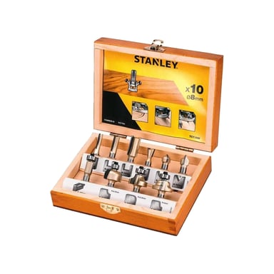 Набір фрез Stanley TCT 8 мм, 10 шт. (STA80020) - фото 1