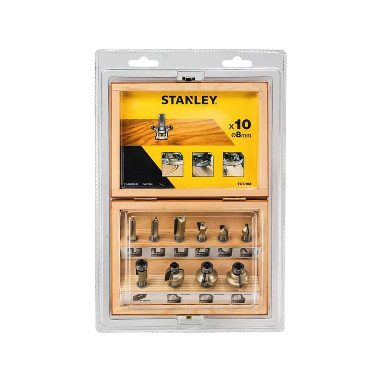 Набір фрез Stanley TCT 8 мм, 10 шт. (STA80020) - фото 2