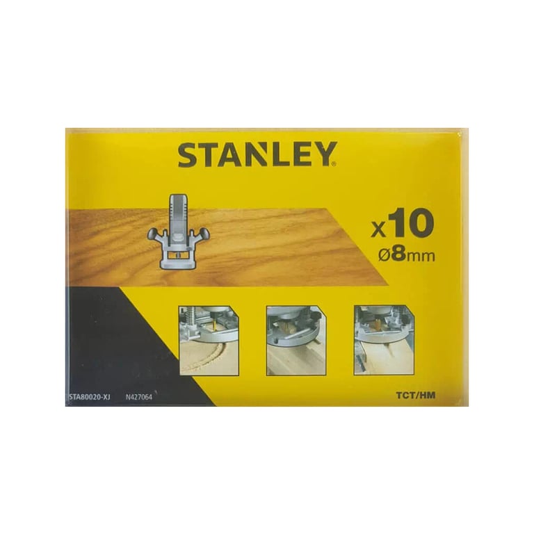 Набір фрез Stanley TCT 8 мм, 10 шт. (STA80020) - фото 3