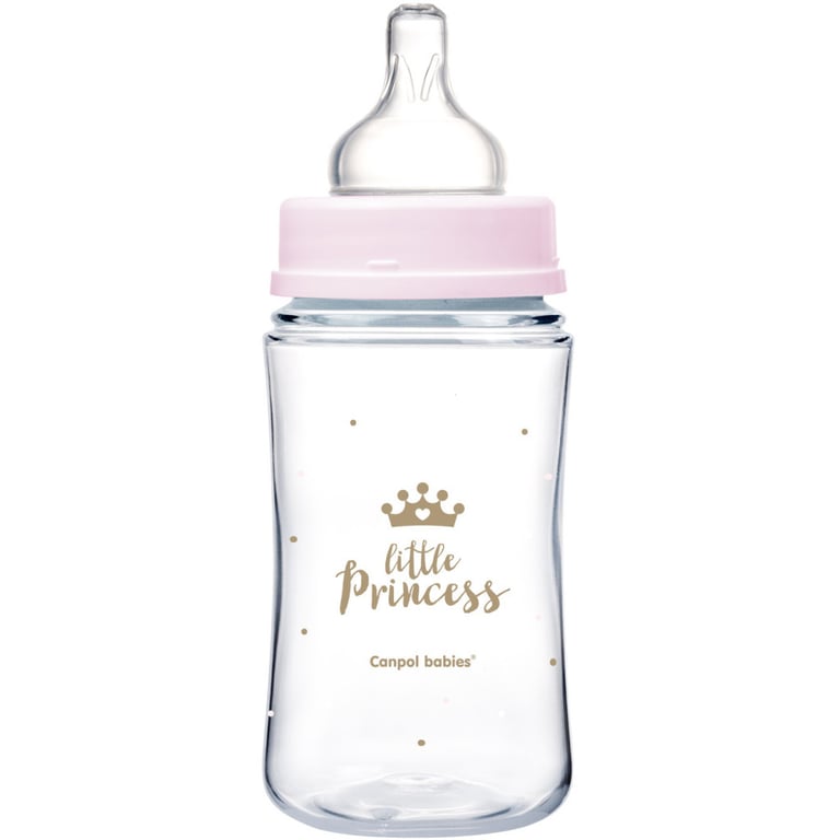 Пляшечка для годування Canpol babies Royal Baby з широким отвором 240 мл Рожева (35/234_pin) - фото 3