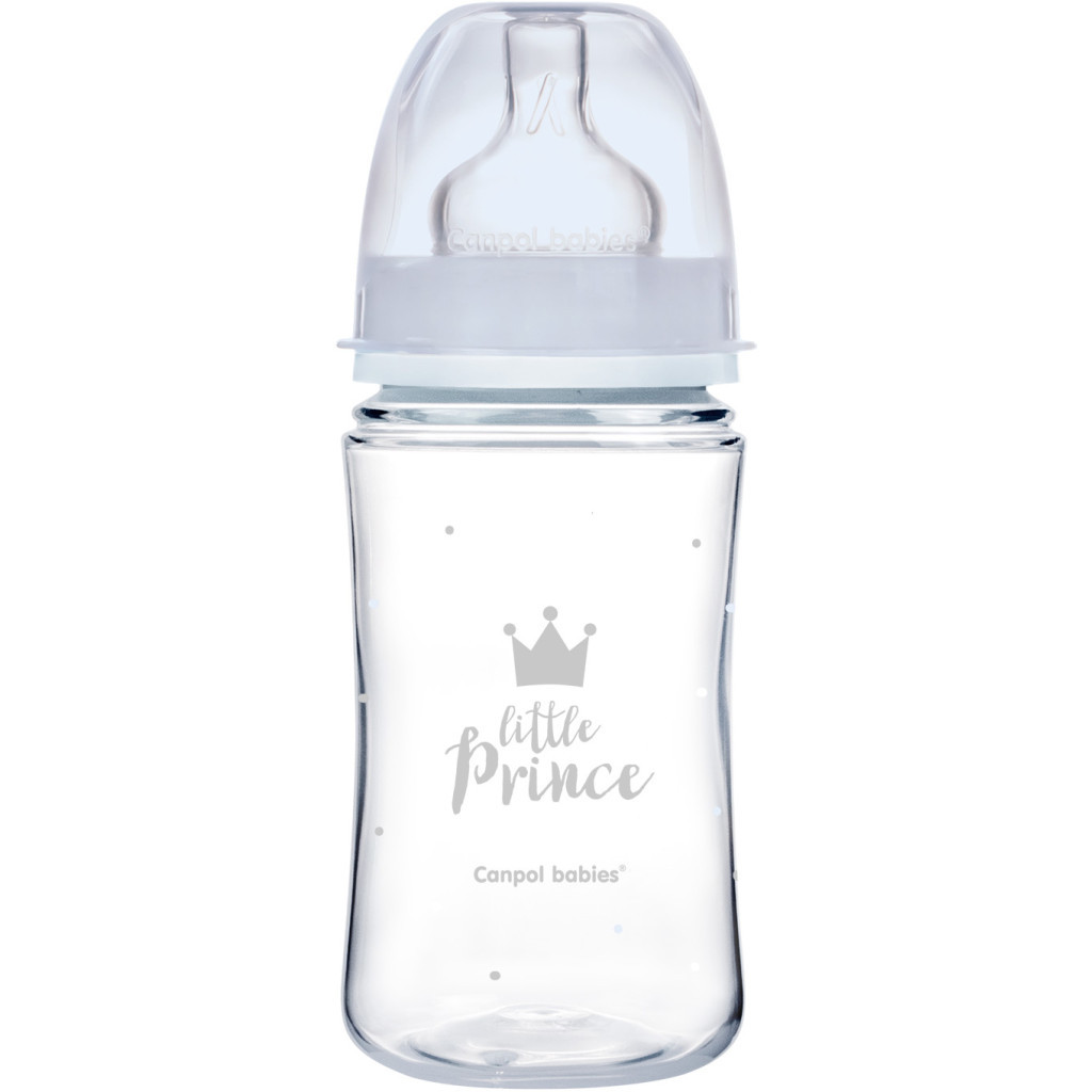 Пляшечка для годування Canpol babies Royal Baby з широким отвором 240 мл Синя (35/234_blu) Пляшечка для годування Canpol babies Royal Baby з широким отвором 240 мл Синя (35/234_blu)