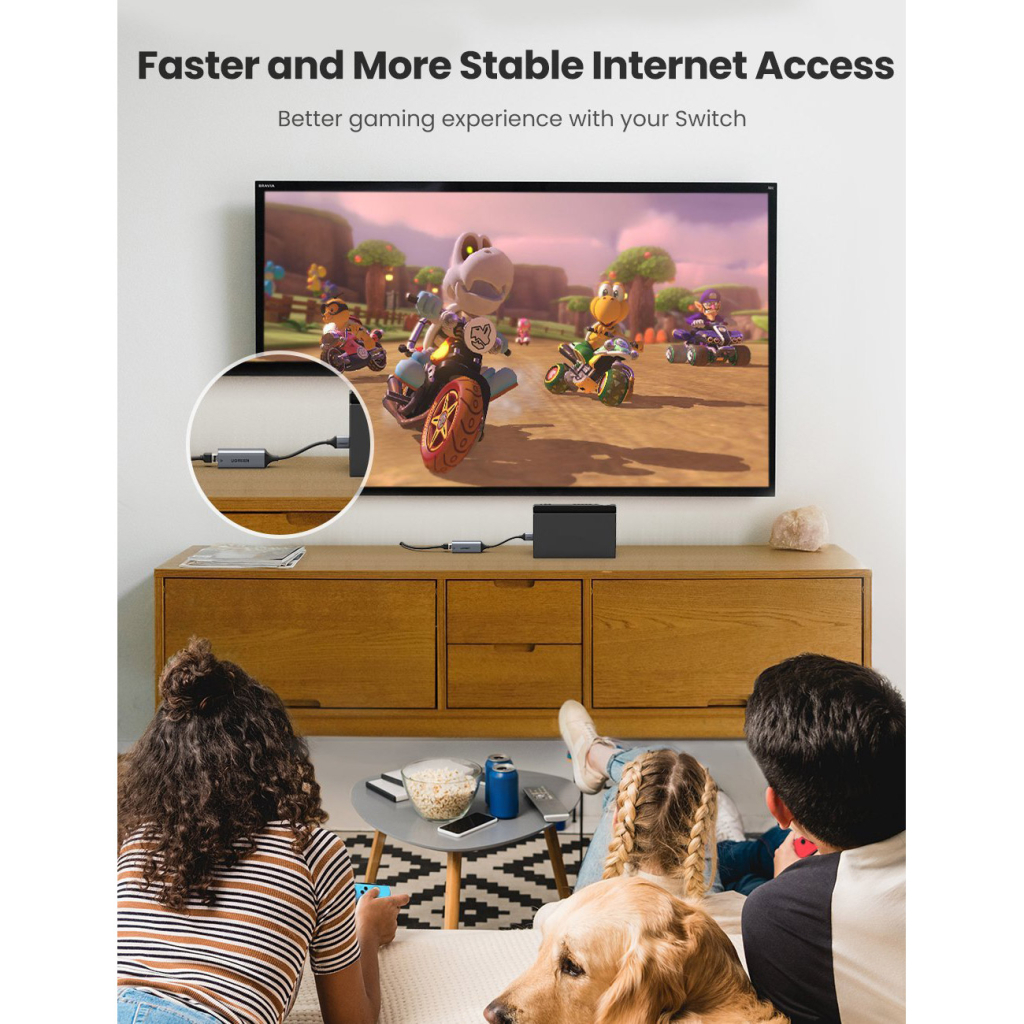 Перехідник USB 3.0 AM to RJ45 Ethernet 1000Mbps CM209 Ugreen (50922) - фото 4 Перехідник USB 3.0 AM to RJ45 Ethernet 1000Mbps CM209 Ugreen (50922) - фото 4