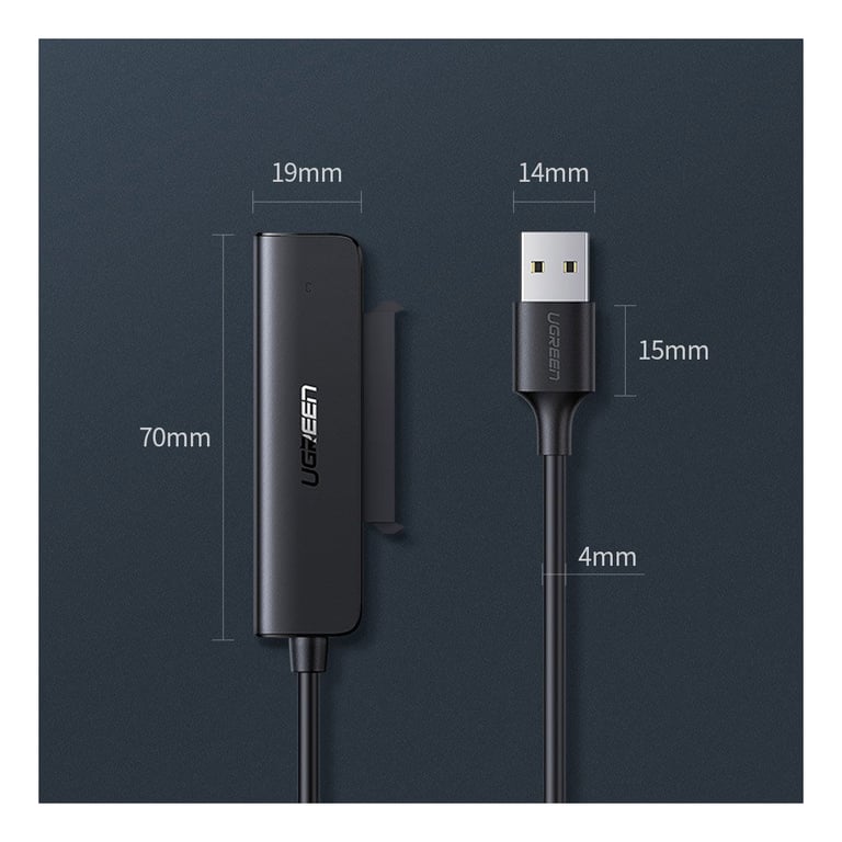 Перехідник USB 3.0 Type-А to SATA III (F) CM321 Ugreen (70609) - фото 7