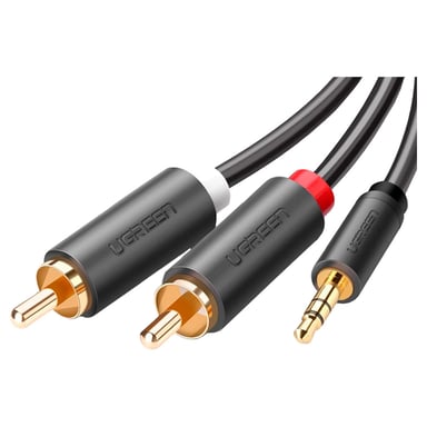 Кабель мультимедійний 3.5mm F to 2xRCA M 5.0m Black Ugreen (10513) - фото 1