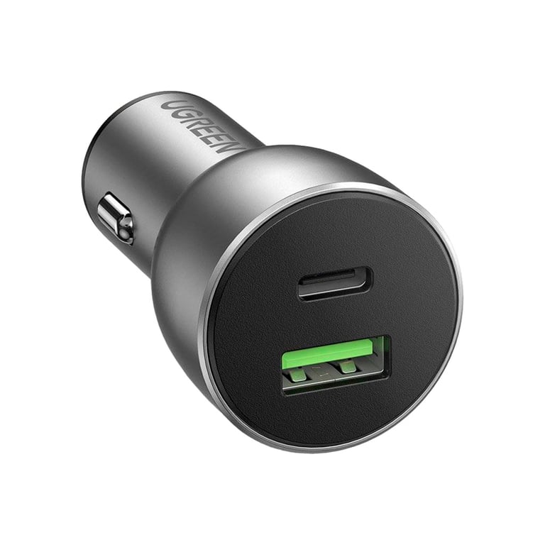 Зарядний пристрій Ugreen QC 3.0+QC 3.0 Dual USB-A 36W Fast Car Charger Space Grey (CD213) (60980) - фото 2