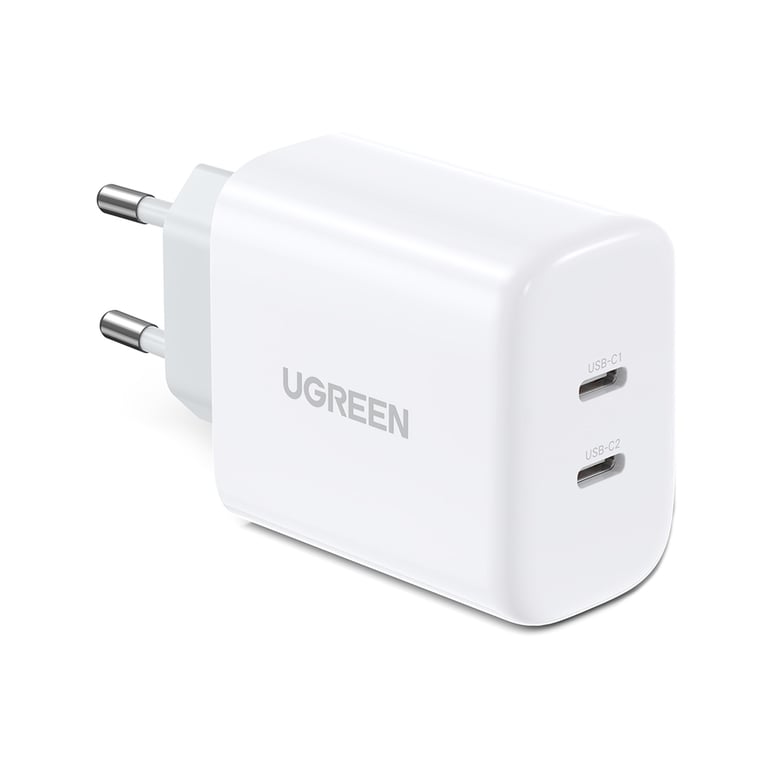 Зарядний пристрій Ugreen 2xUSB 40W PD (2xType-C) PD CD243 White (10343) - фото 1