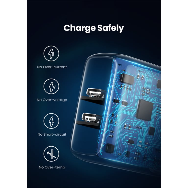 Зарядний пристрій Ugreen 2xUSB 40W PD (2xType-C) PD CD243 White (10343) - фото 7
